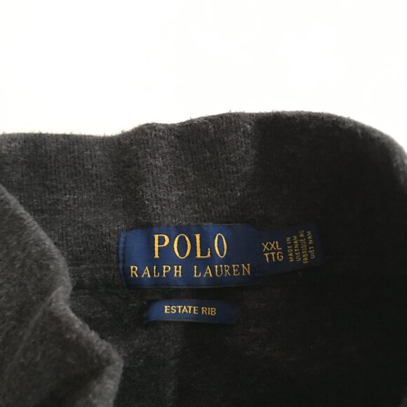 Polo Ralph Lauren Estate Rib Mens 2XL Gray Sweatshirt Pullover 1/4 Zip - Picture 3 of 7